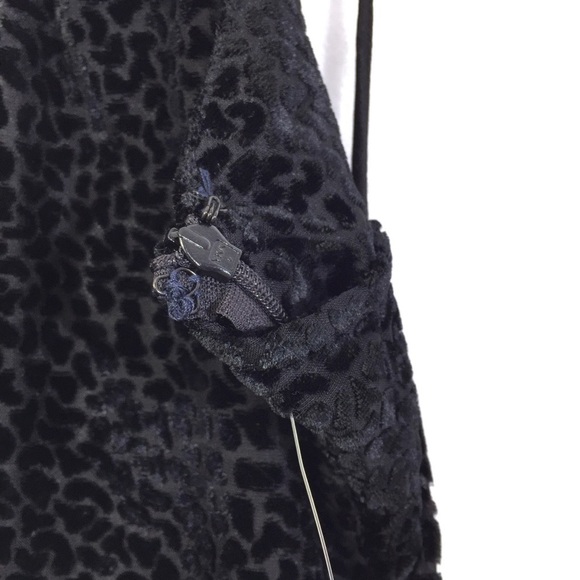 Sugar + Lips Sheer Leopard Velvet Slip Dress M - Picture 4 of 9